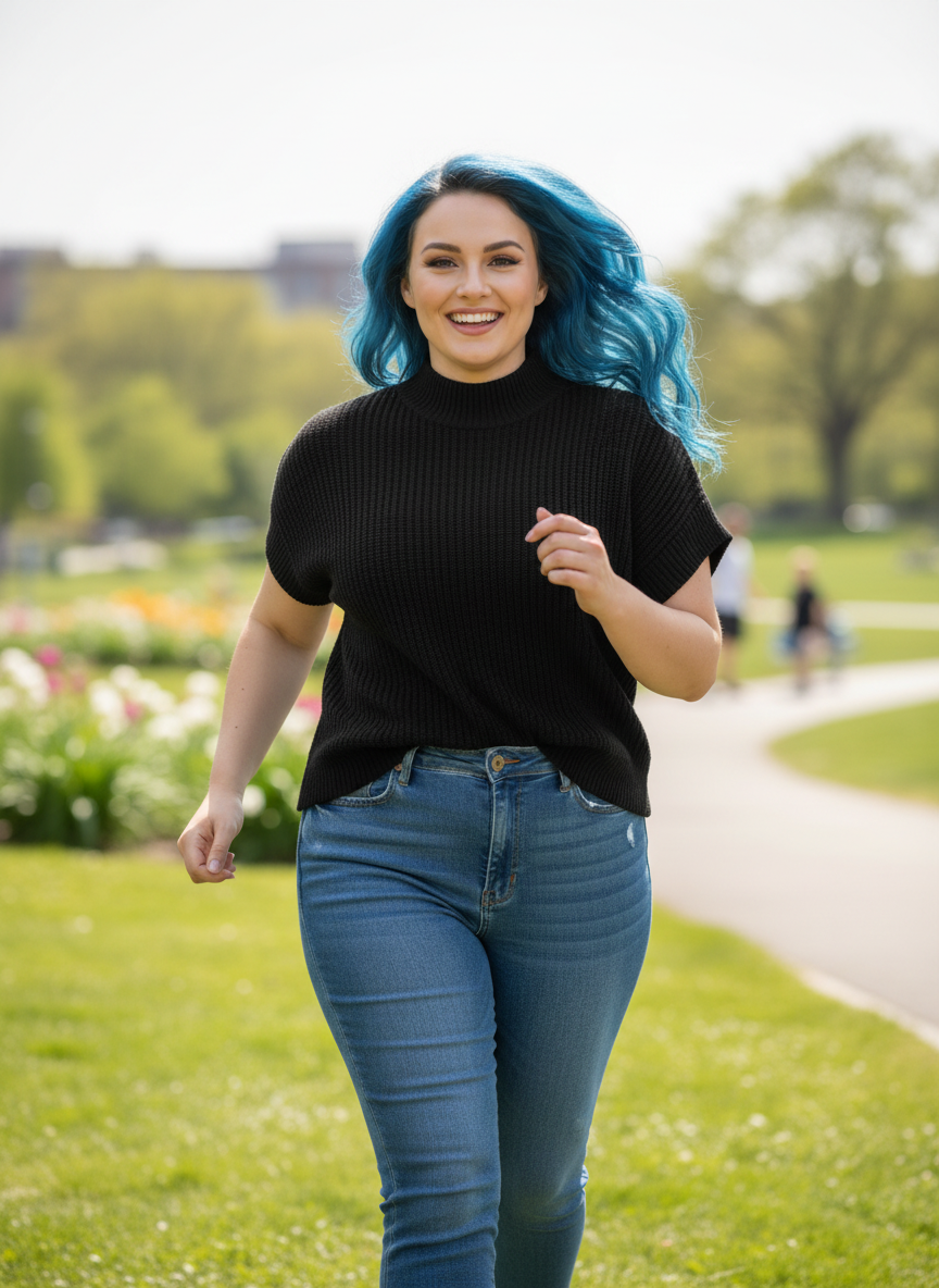Double Take Full Size Mock Neck Short Sleeve Sweater