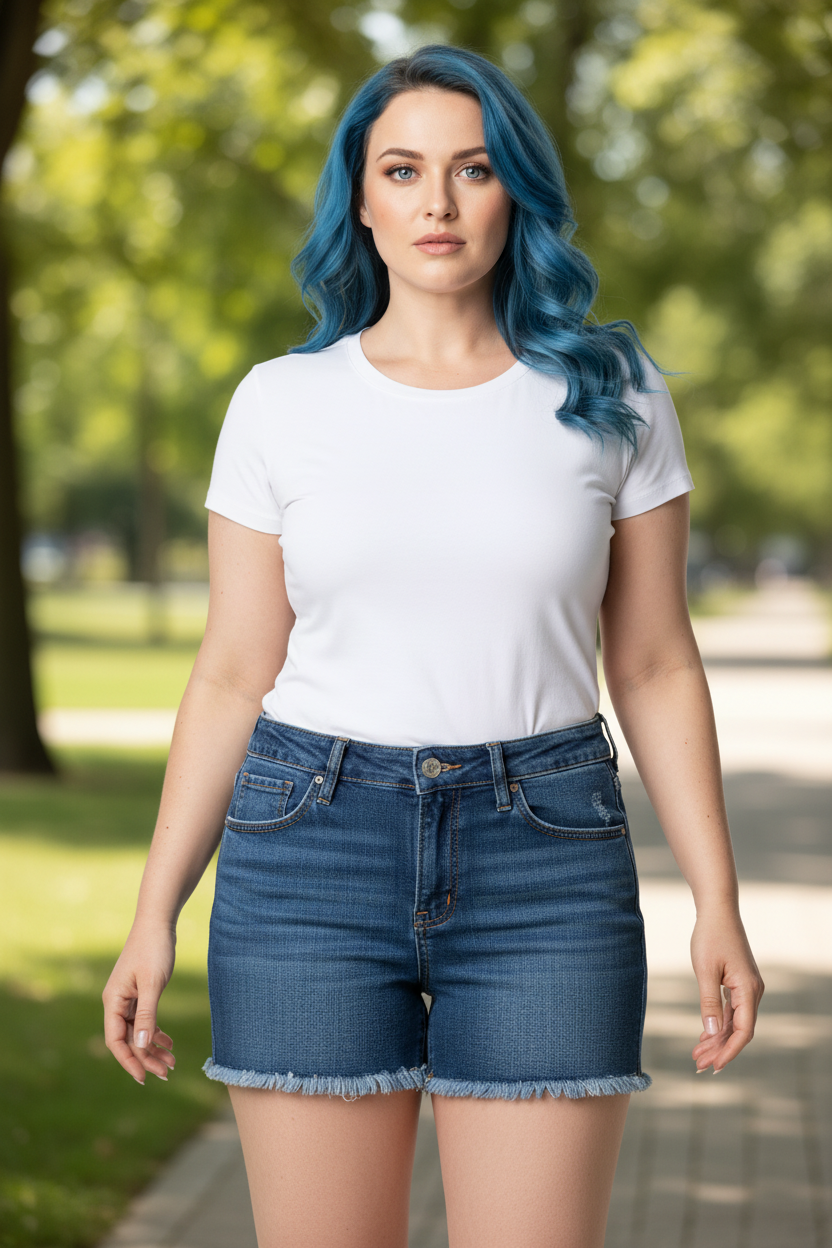RISEN Full Size Low Rise Frayed Denim Shorts Plus Size
