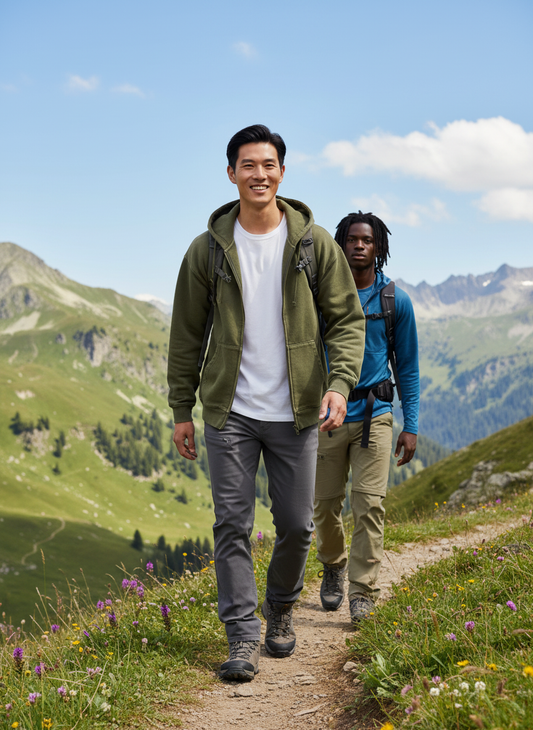 Men's Zip Up Long Sleeve Hoodie