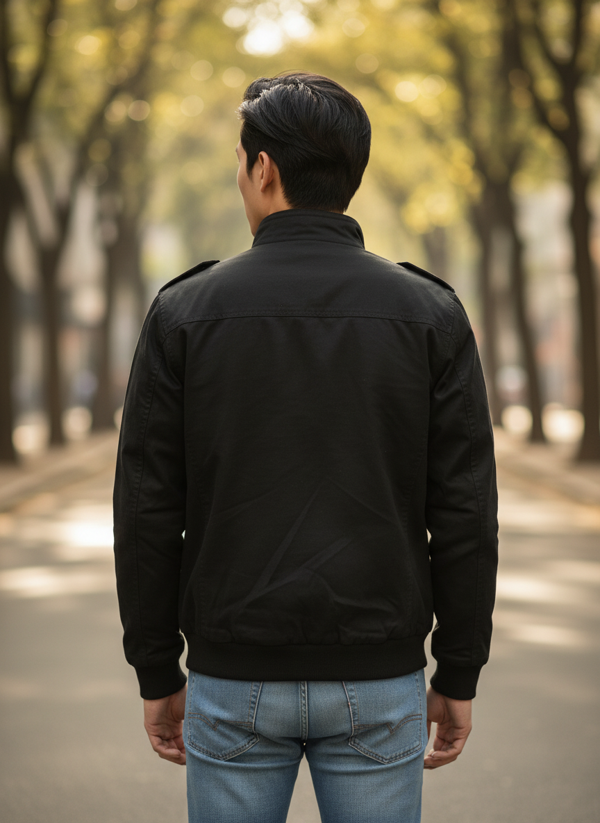 Men's Plus Size Zip Up Lightweight Bomber Jacket
