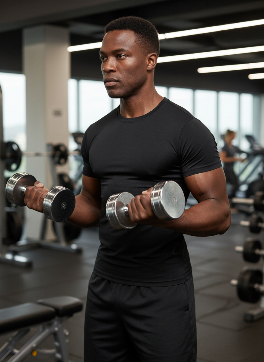 Men's Full Size Round Neck Short Sleeve Active T-Shirt Plus Size