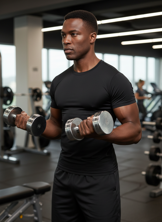 Men's Full Size Round Neck Short Sleeve Active T-Shirt Plus Size