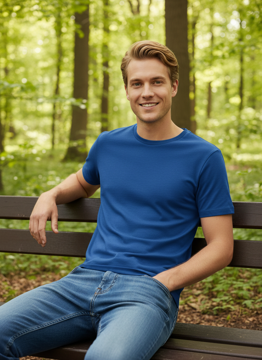 Men's Plus Size Round Neck Short Sleeve T-Shirt