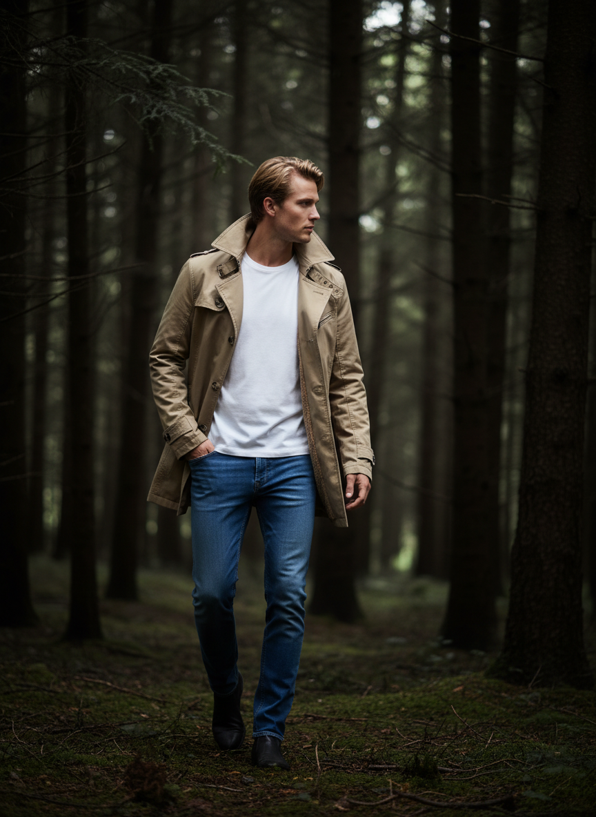 Men's Plus Size Button Up Long Sleeve Coat