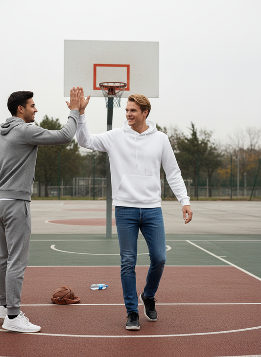 Men's Full Size Kangaroo Pocket Drawstring Hoodie Plus Size