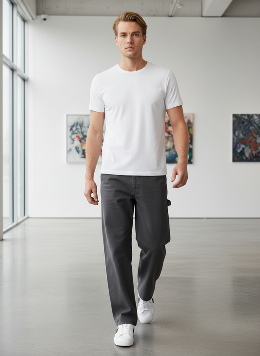Men's Full Size Relaxed Fit Cargo Jeans Plus Size