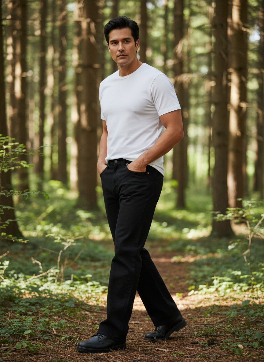 Men's Full Size Pocketed Bootcut Jeans Plus Size
