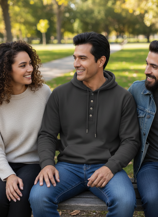 Men's Full Size Drawstring Kangaroo Pocket Hoodie Plus Size