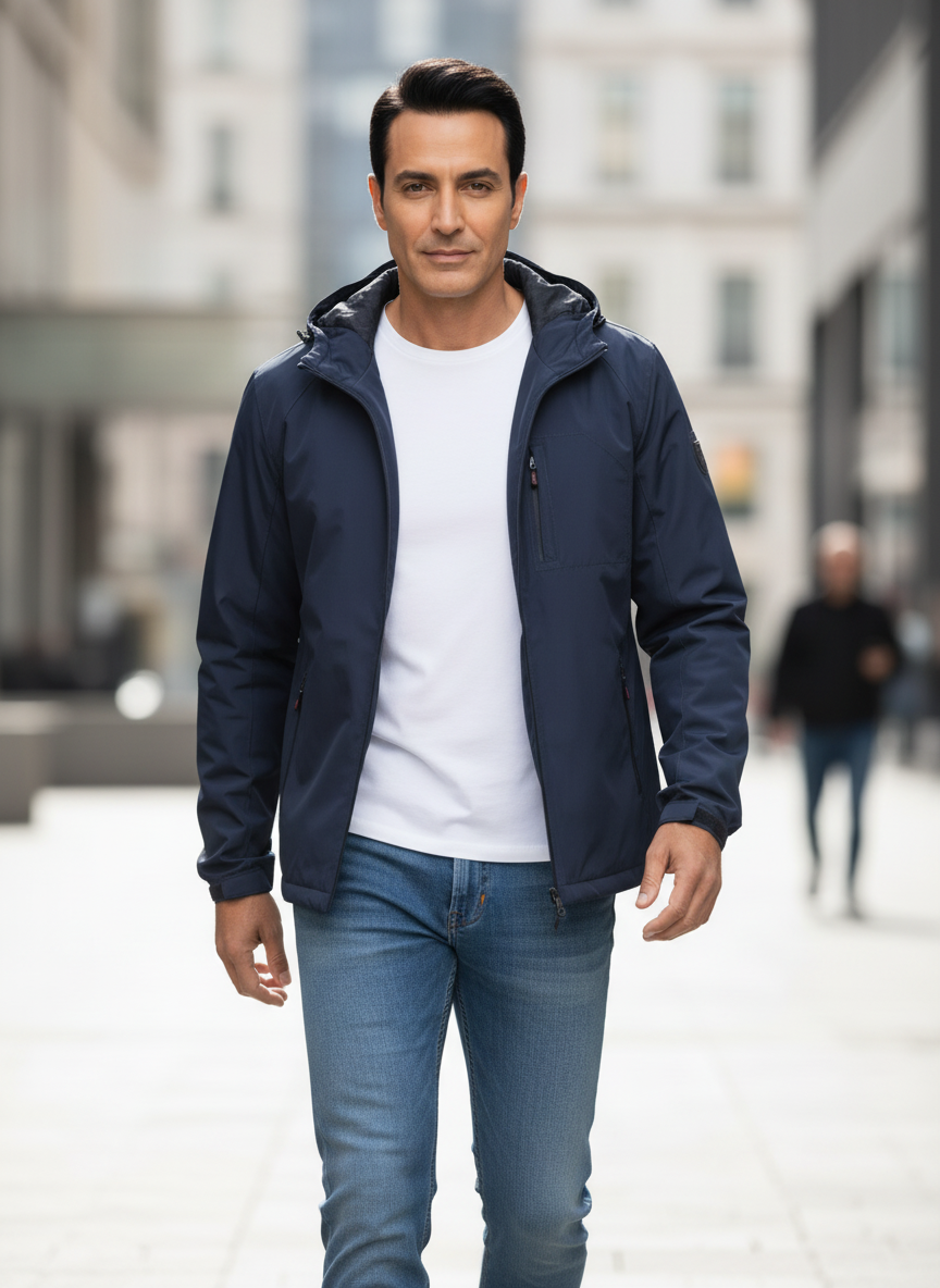 Men's Plus Size Tactical Hooded Softshell Jacket
