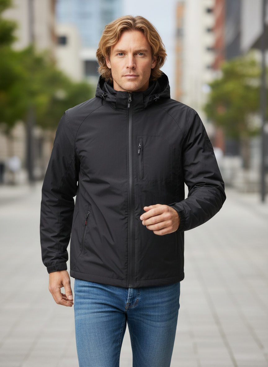 Men's Plus Size Tactical Hooded Softshell Jacket