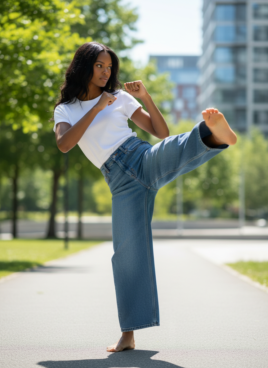 High-Waisted Wide Leg Jeans