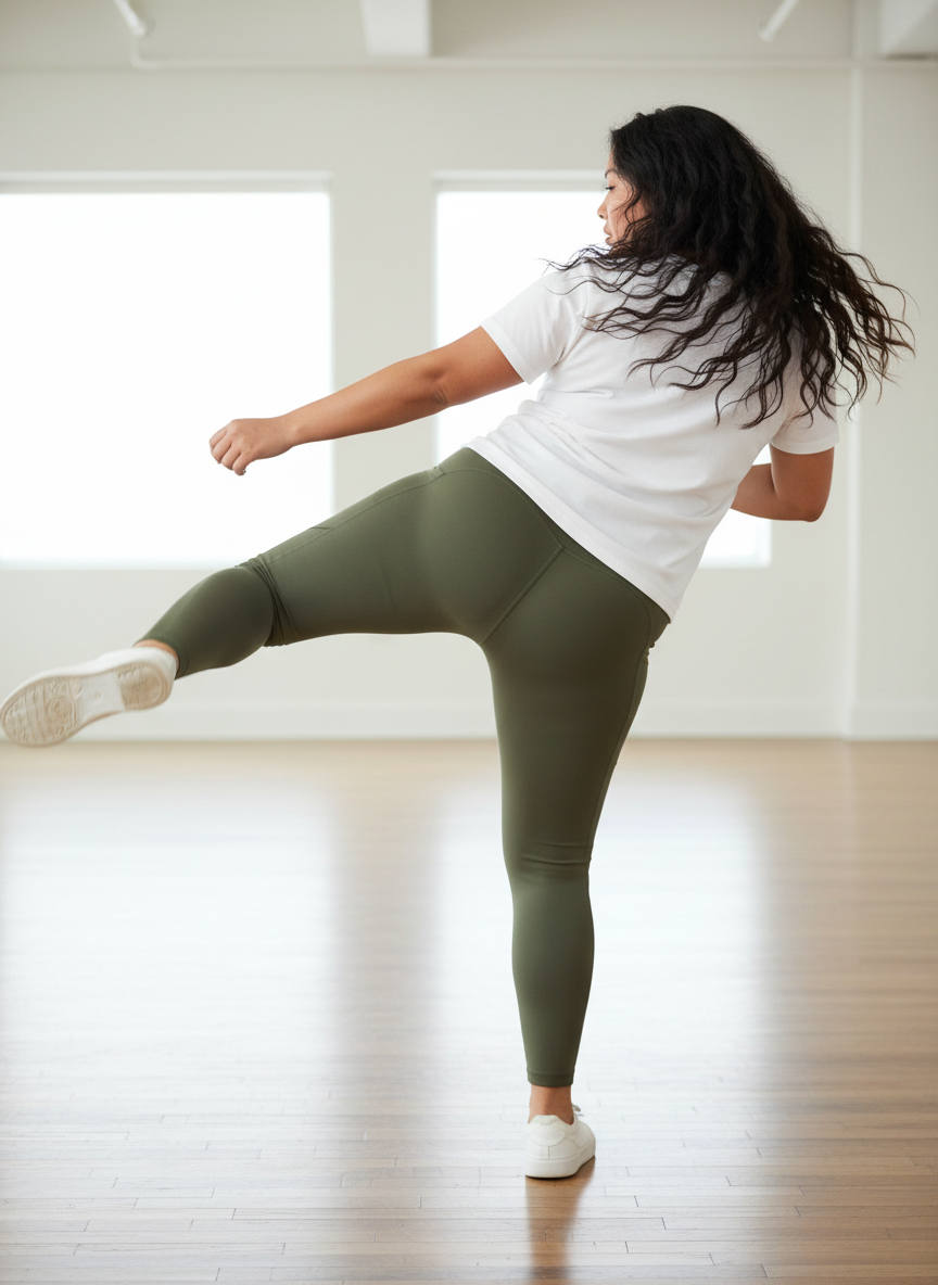 Full Size High-Waisted Active Leggings with Pockets Plus Size