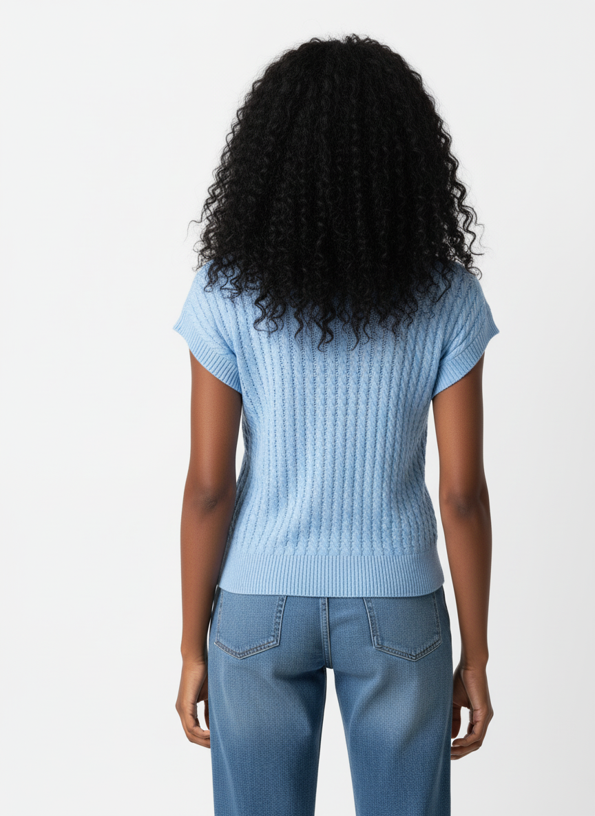 Cable-knit V-Neck Sweater Vest
