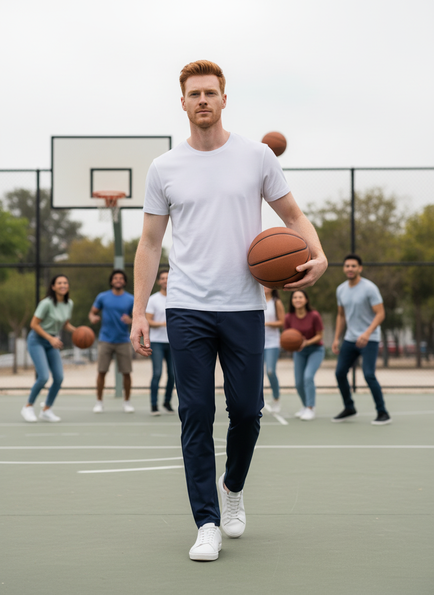 Men's Plus Size Drawstring Waistband Quick-Dry Pants